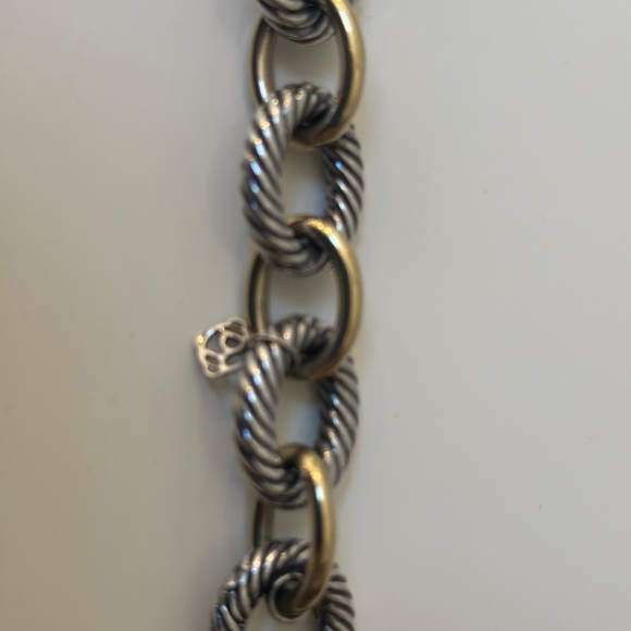 David Yurman OVAL LINK CHAIN BRACELET Sterling Silver with 18K Yellow Gold - Picture 4 of 6
